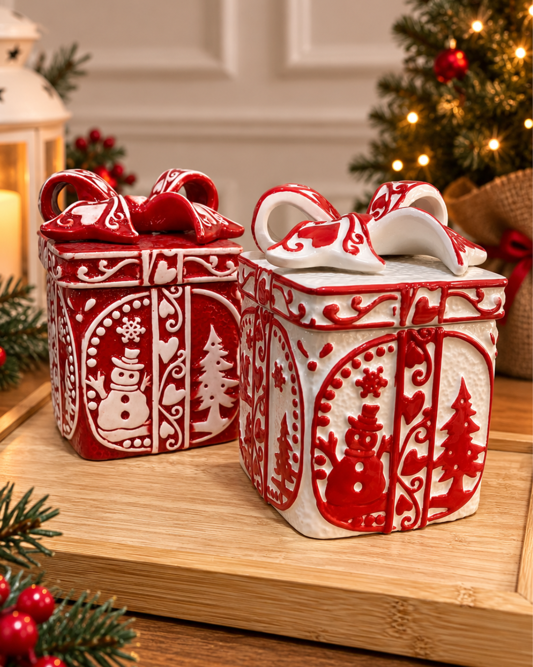 Bombonera navideña caja de regalo